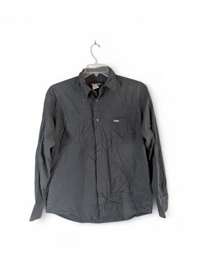Diesel Men's Charcoal Long-Sleeve Button-Down Shirt Sz.L